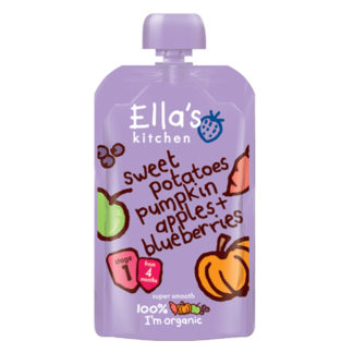 Ella's Kitchen bataatti-kurpitsa-omena-mustikkasose luomu